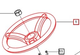 STEERING WHEEL ASSLY-COMPACT