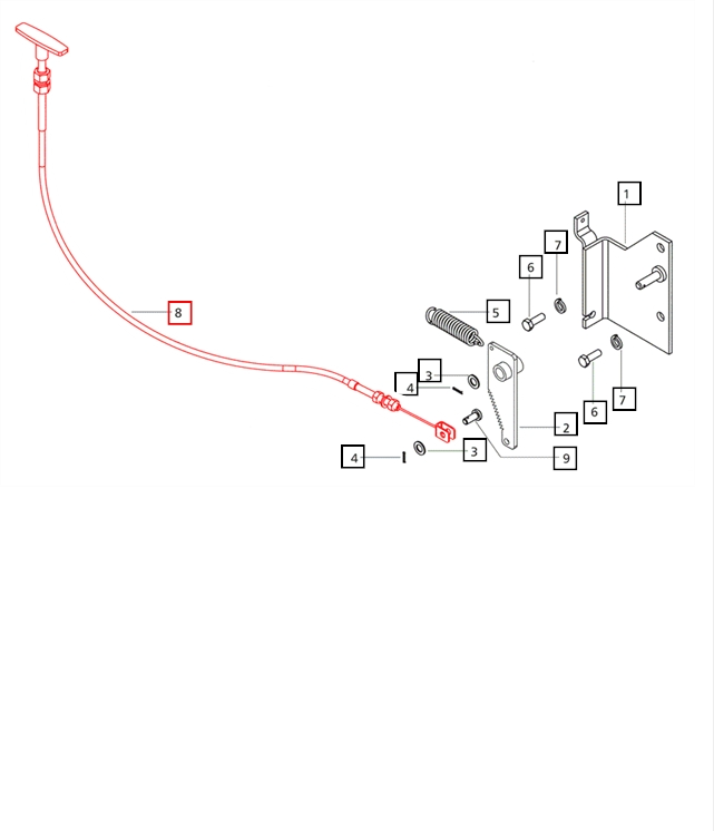 (ALT 'E') HAND BRAKE CABLE ASSY.