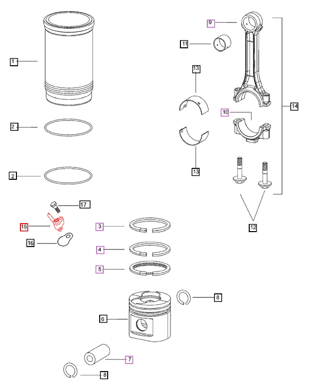 ASSY. PISTON COOLING ALT