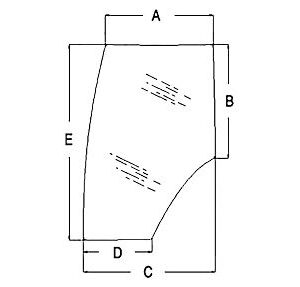 Cab Glass - Door - Tinted 